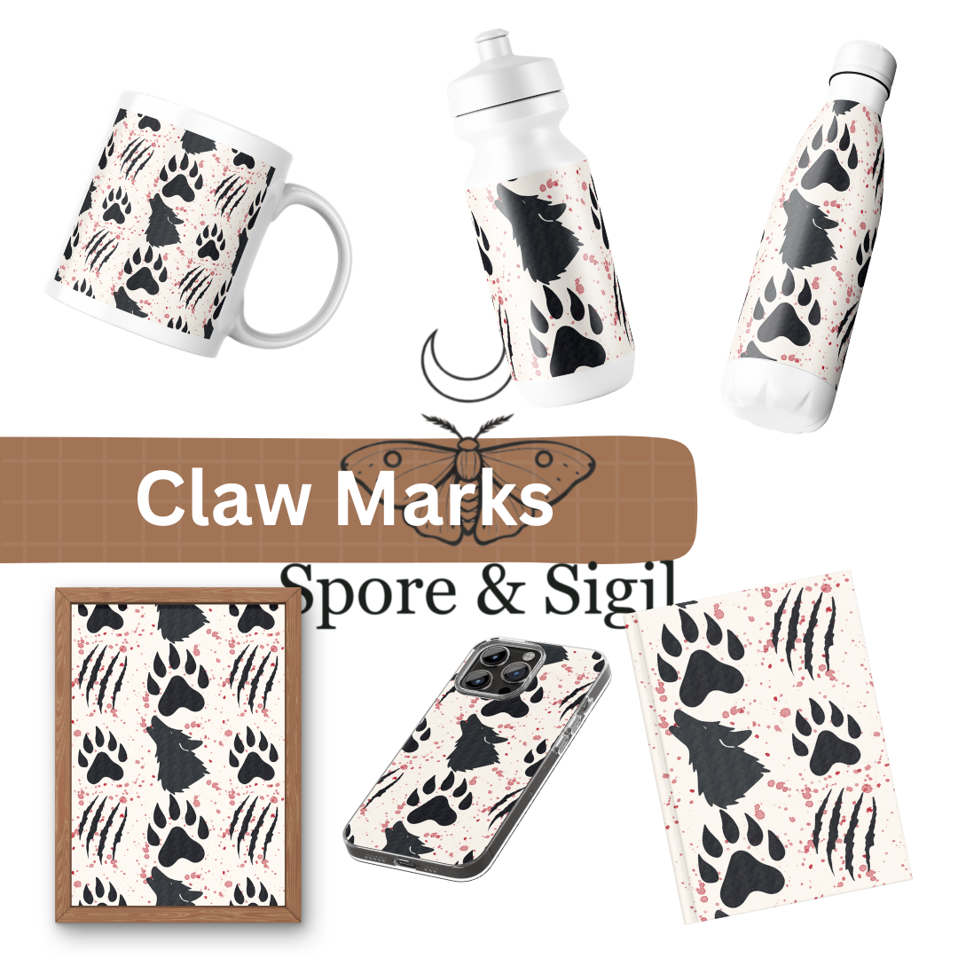 Claw Marks – Wolf Paw Seamless Pattern - Image 2