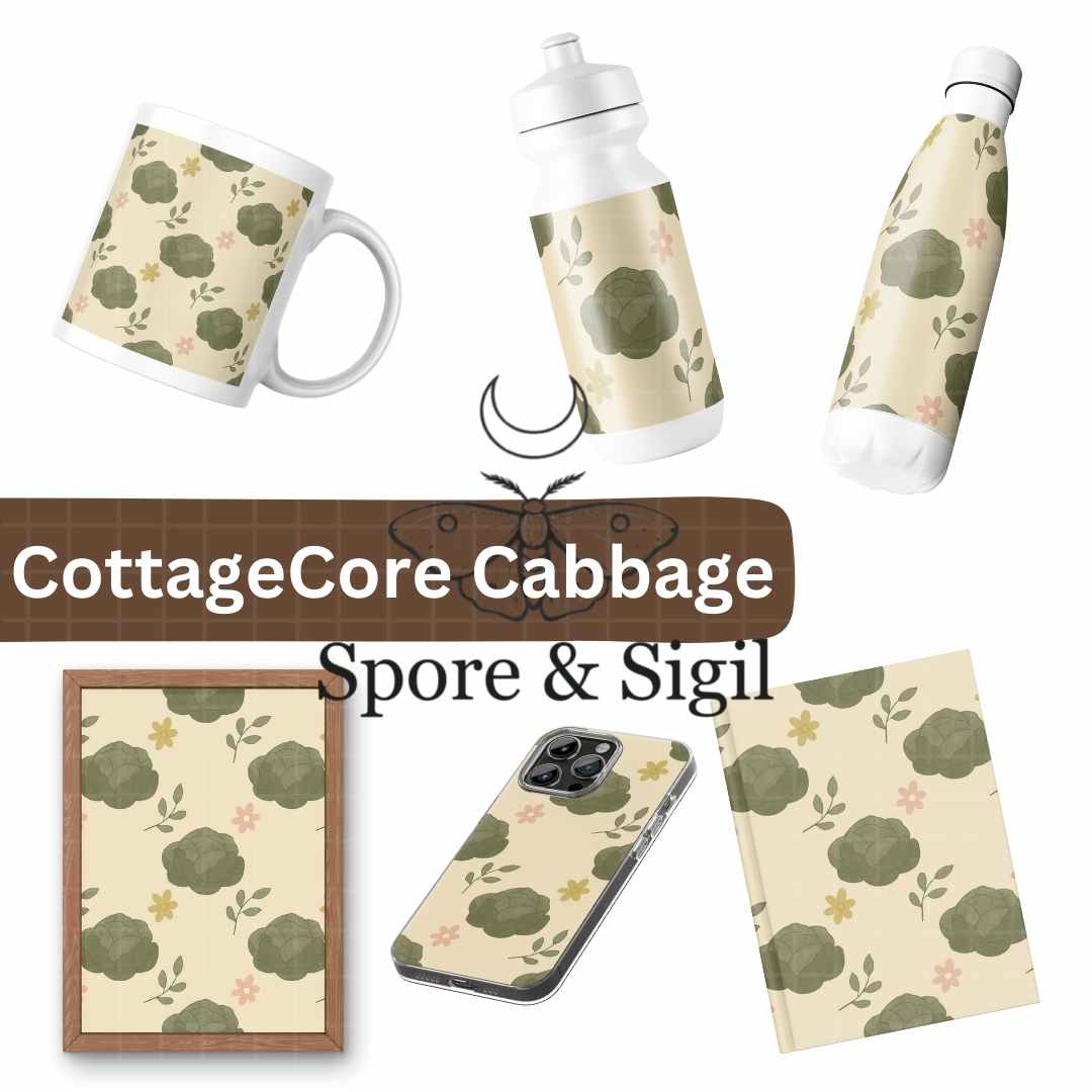 Cottagecore Cabbage Seamless Pattern - Image 2