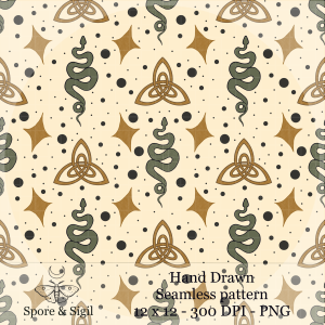 Celtic Snake Knot Seamless Pattern