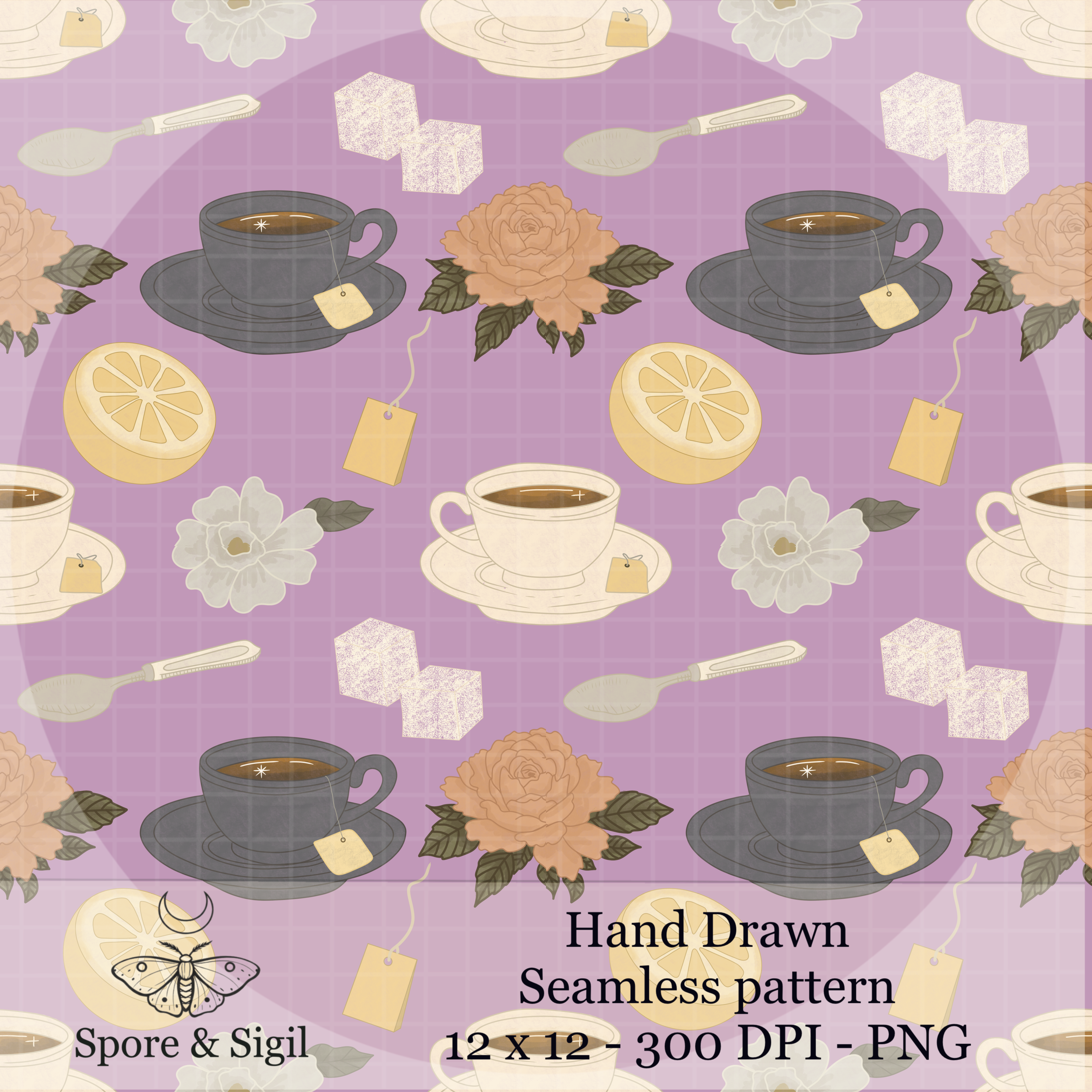 Tea Time – Pink Seamless Pattern